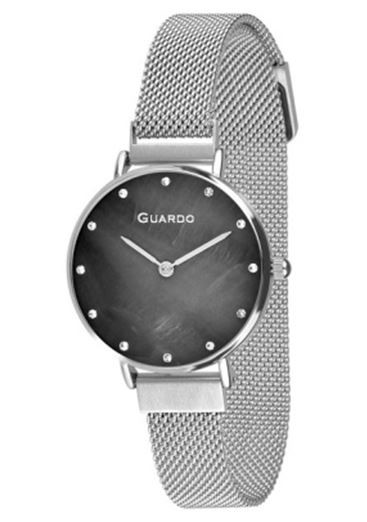 Guardo 12654-2 хр/черный, хром браслет