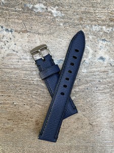 рем. &quot;Breva&quot; №118- 20 мм, синий/сафьяно